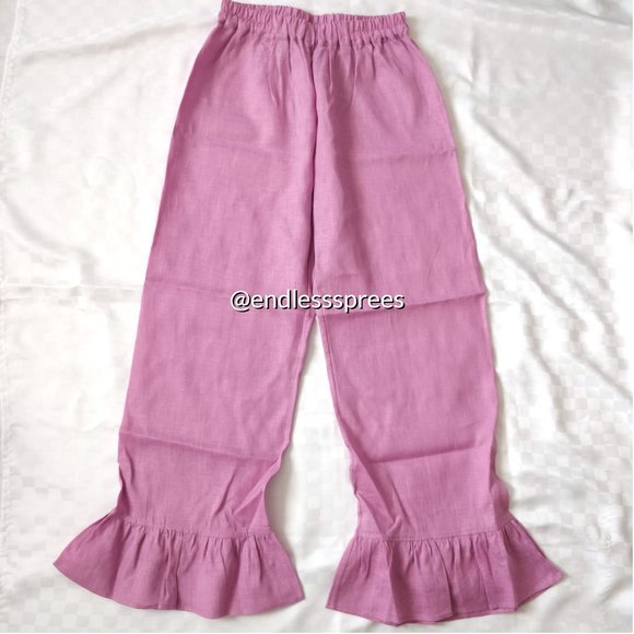 Sleeper Rumba Linen Lounge 2 Piece Suit in Pink - Picture 8 of 8